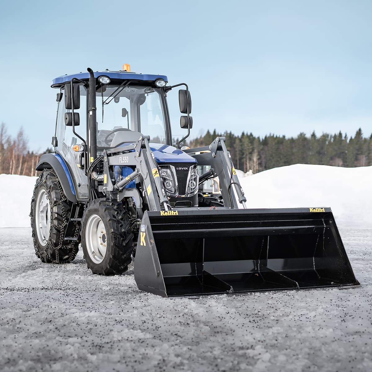 Traktor Lovol 50 hk 4WD med frontlaster, Stage V