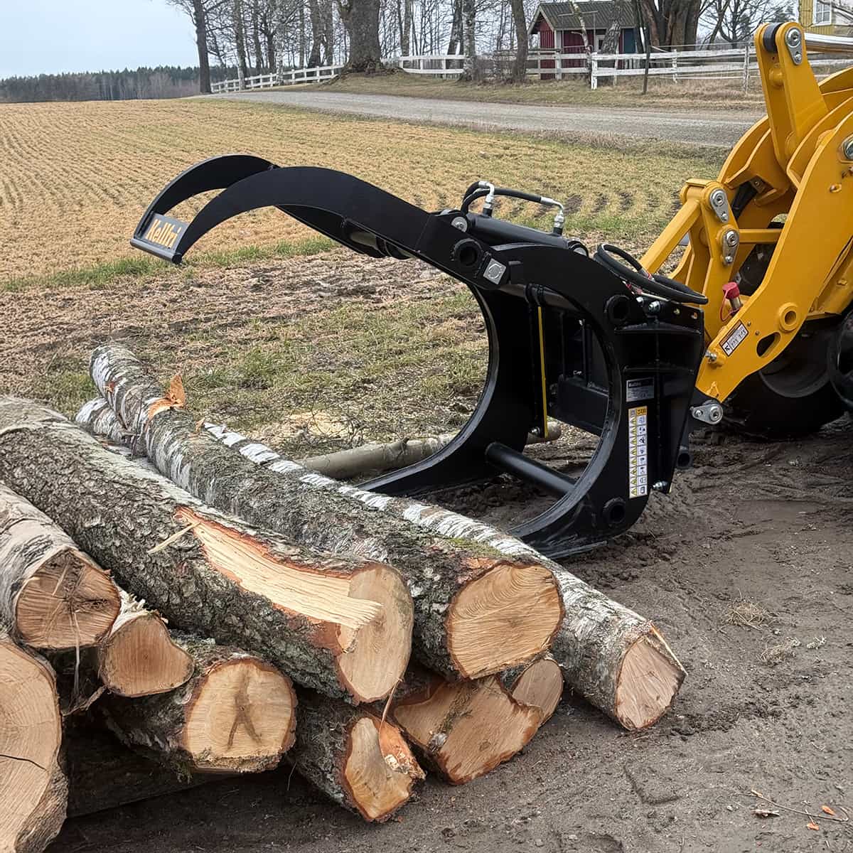 Tømmerklype til frontlaster, boltet Trimafeste