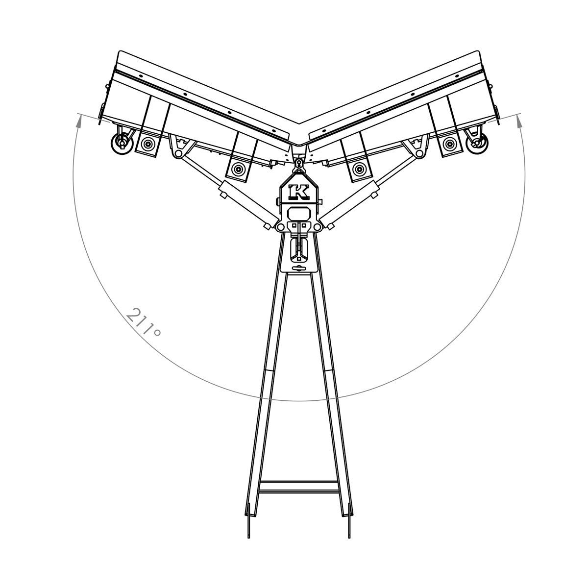 V-plog ATV 150 cm med hydraulikkaggregat og sylinder