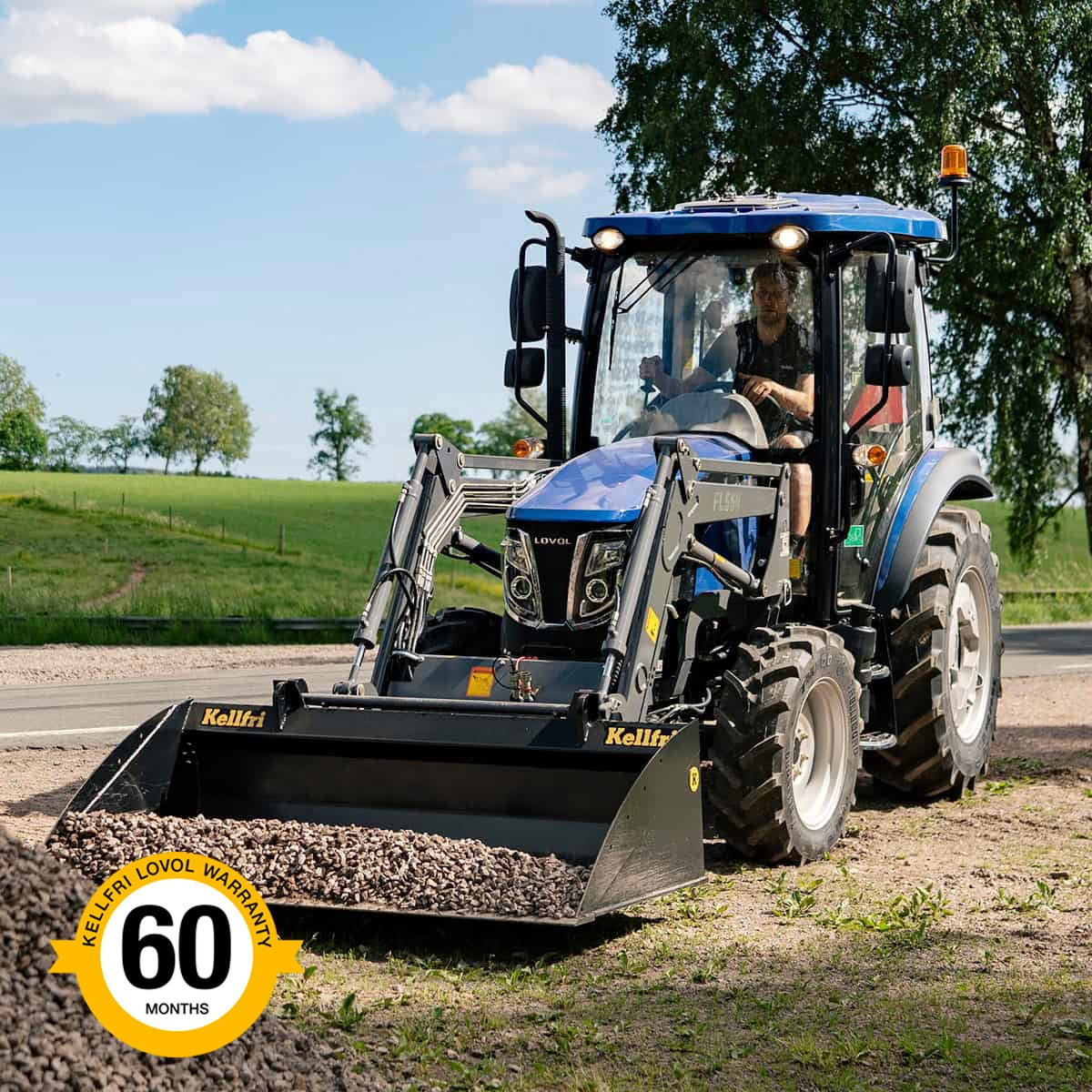 Traktor Lovol 50 hk 4WD med frontlaster, Stage V