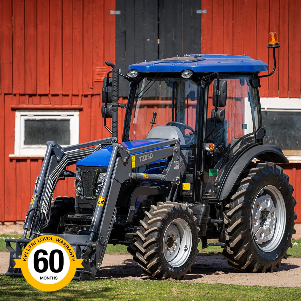 Traktor Lovol 75 hk 4WD med frontlaster, Stage V