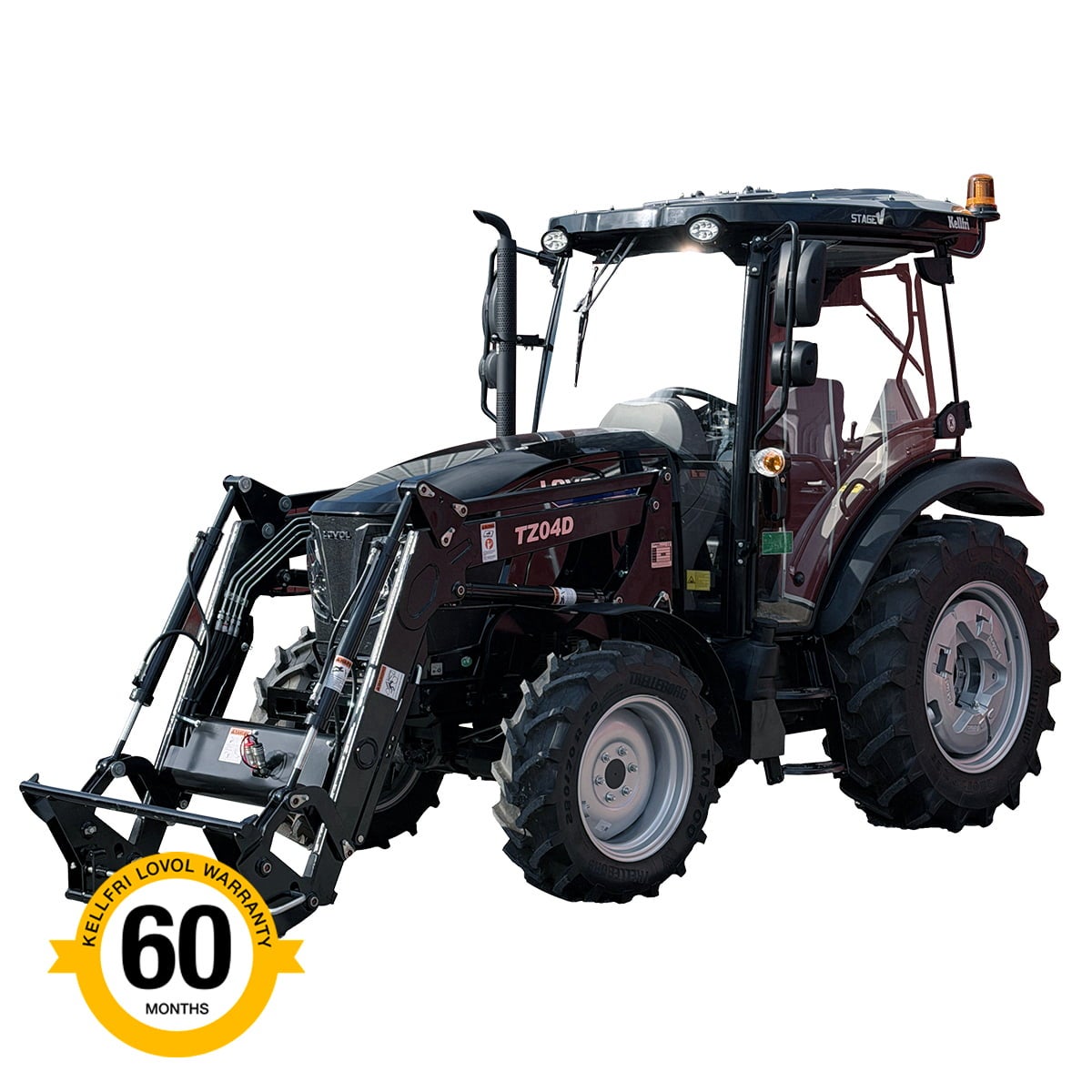 Traktor Lovol 55 hk PRO 4WD med frontlaster, Stage V