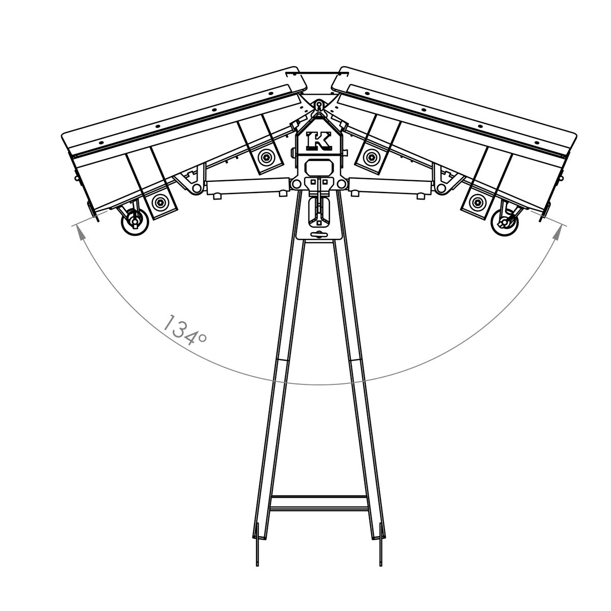 V-plog ATV 150 cm med hydraulikkaggregat og sylinder