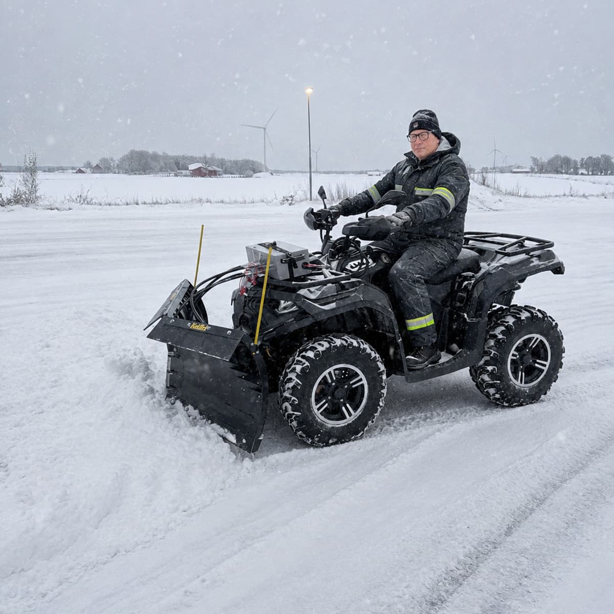 V-plog ATV 150 cm med hydraulikkaggregat og sylinder
