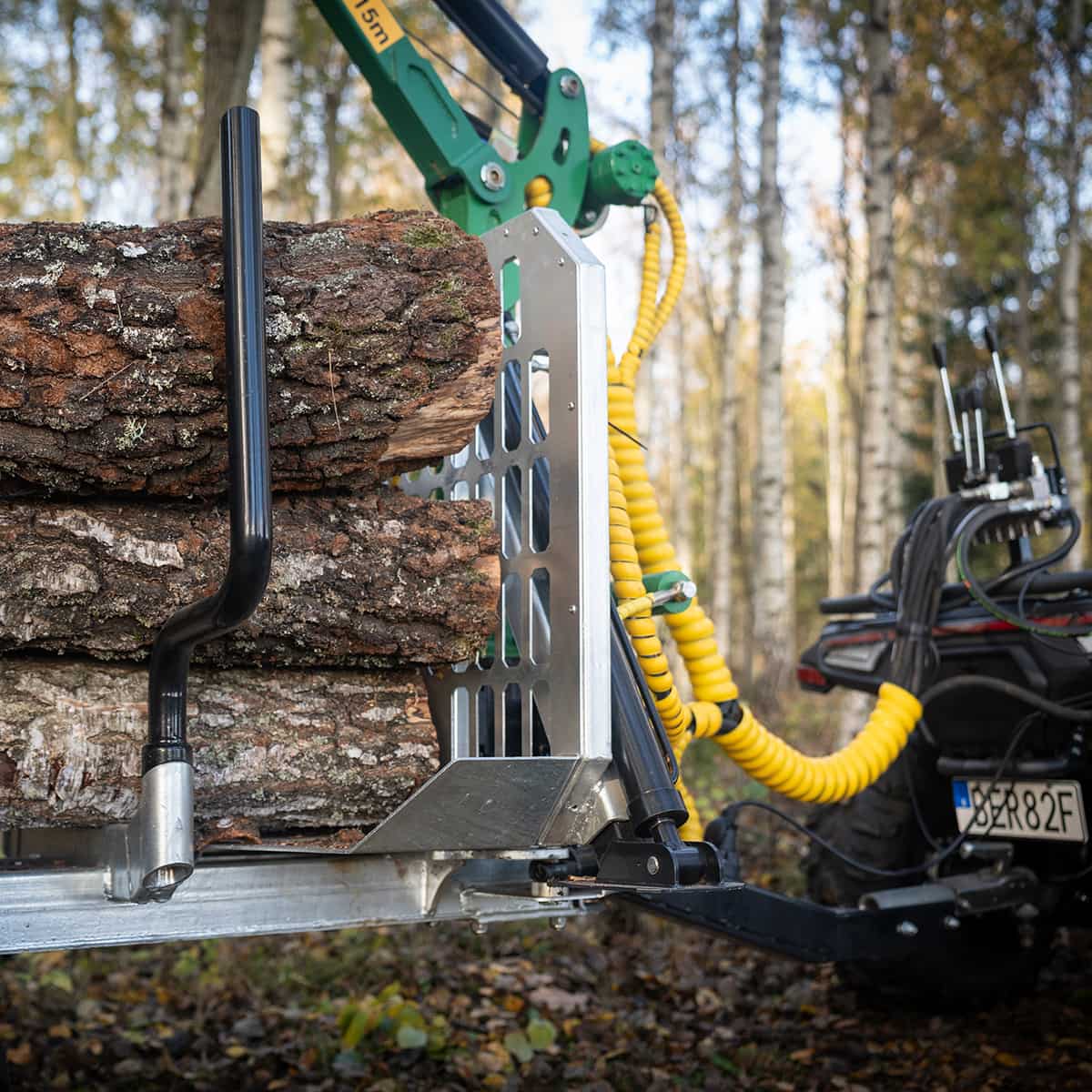 Skogsvogn ATV 3 tonn, med kran 4,2 m