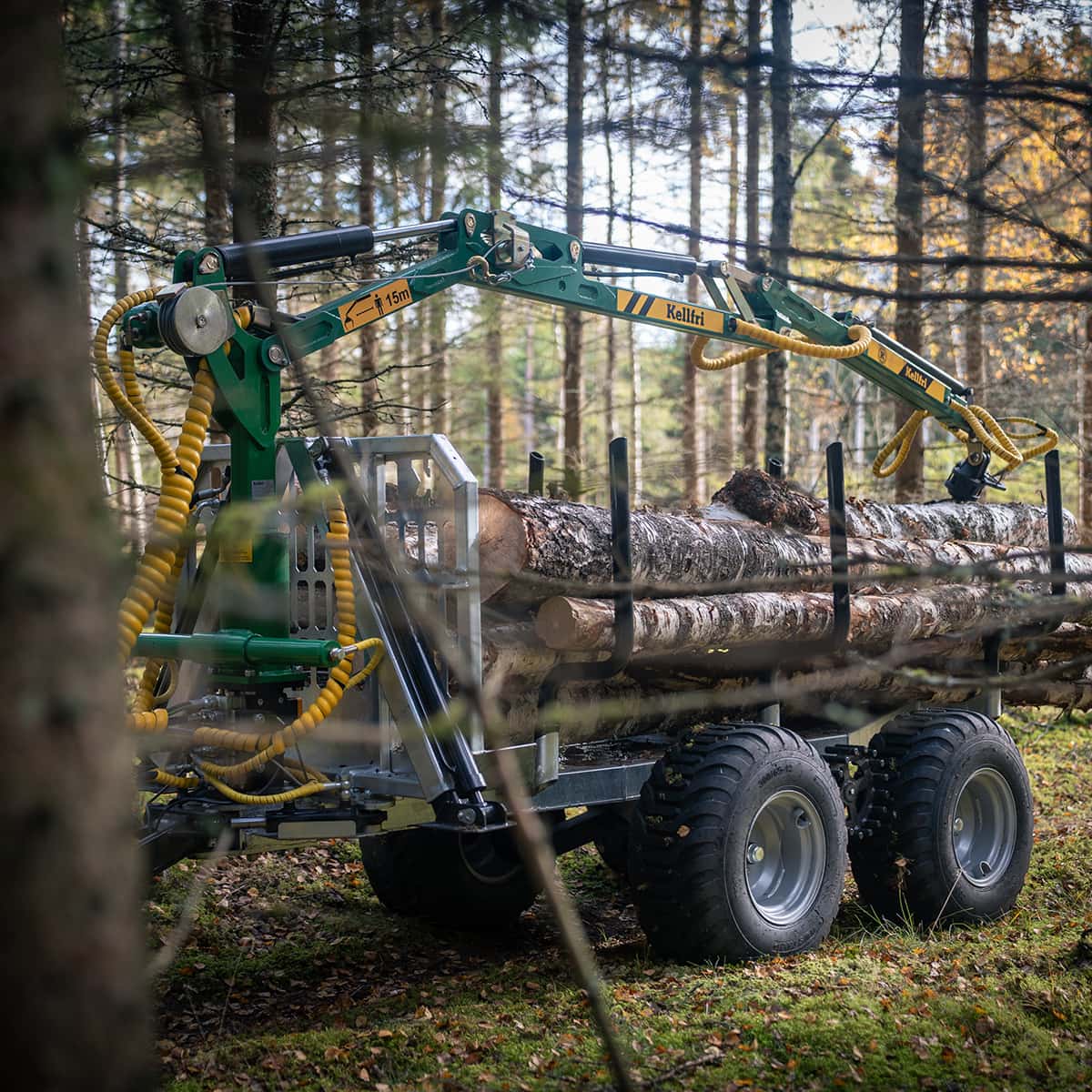 Skogsvogn ATV 3 tonn, med kran 4,2 m